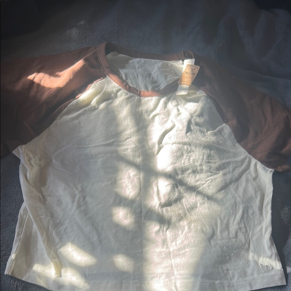 Victoria's Secret Brown and Cream Crop Top